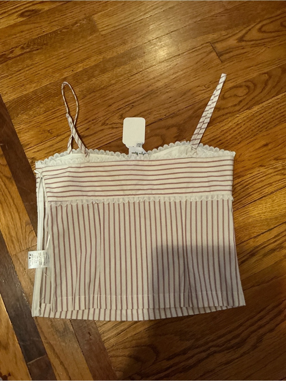 NWT Sky to Moon Striped Red & White Cami and Short Set Medium - Picture 7 of 10